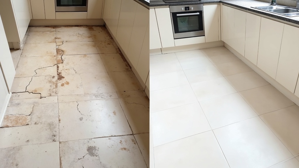 تركيب سيراميك مطابخ في دبي — قبل وبعد خدمة رفيق