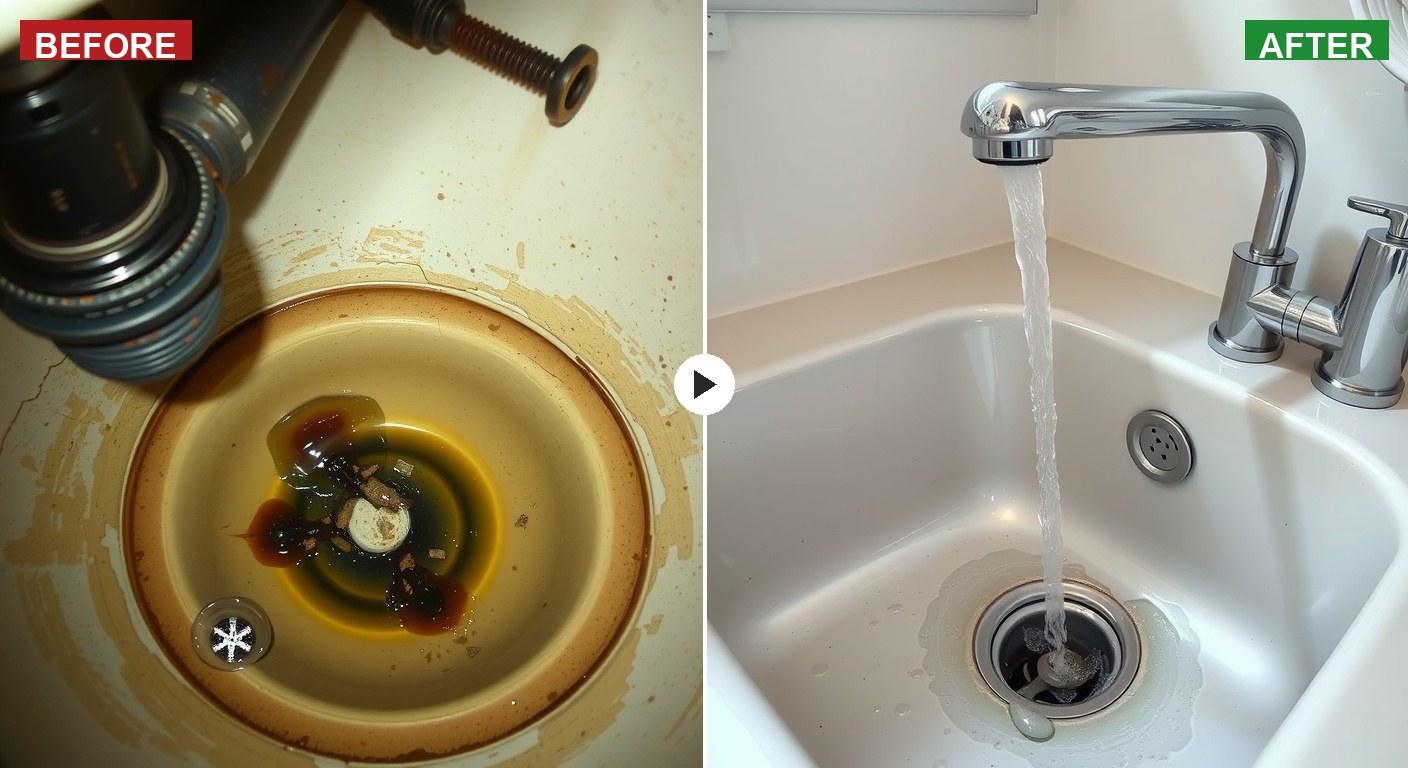 تسليك مواسير في أبوظبي — قبل وبعد خدمة رفيق